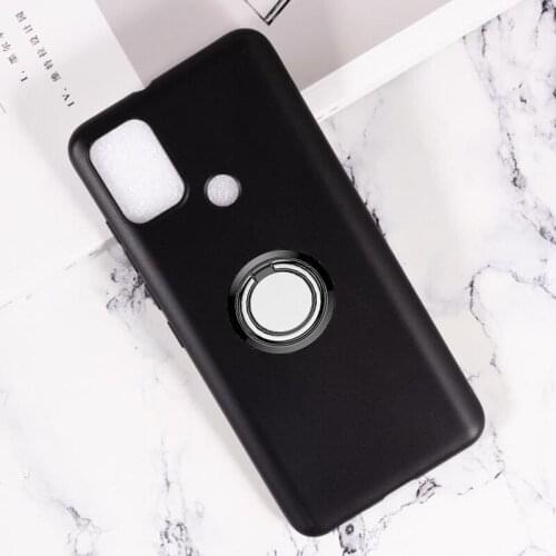 For Wiko View5 Plus Back Ring Holder Bracket Phone Case Cover Phone TPU Soft Silicone ON View 5 5Plus 6.55"