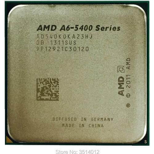 AMD A6-Series A6-5400 A6 5400 A6 5400B A6 5400K 3.6 GHz dual-core CPU Processor AD540KOKA23HJ/AD540BOKA23HJ Socket FM2