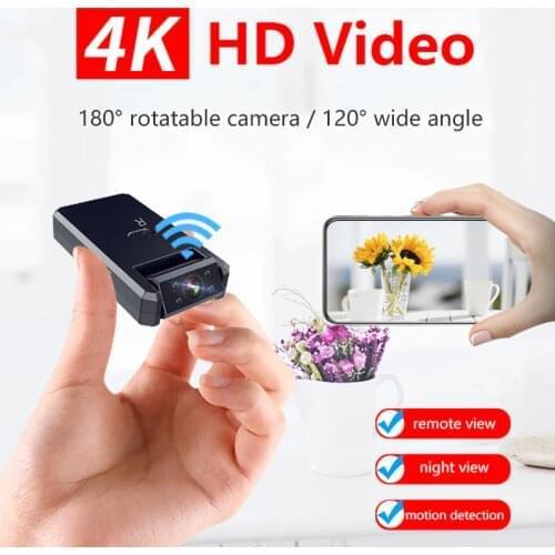 Mini Wifi IP Camera Full HD 4K 1080P Portable Spy Gadgets Home Security Secret Camcorder Video Recorder IR Night Vision Camera