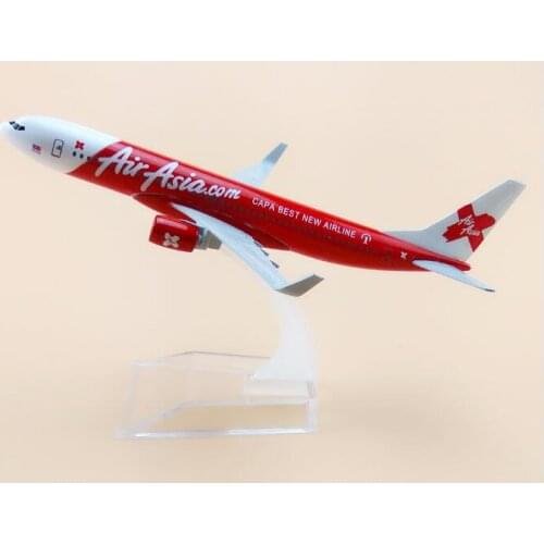 Alloy Metal Red Air Asia Airlines A340 Airplane Model Asia Airbus 340 Airways Plane Model Aircraft Kids Gifts 16cm