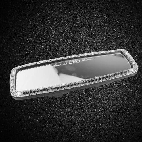 Car Rearview Mirror Cover Bling Car Styling Car Interior Decoration Shiny Rhinestone Auto Rearview Mirror Case Auto Accessories