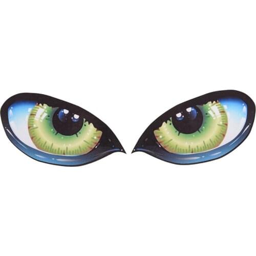 New Waterproof Mysterious Cat Eyes Green Evil Color Car-Sticker and Decals for Car Cover scratches Interior PVC12*7cm