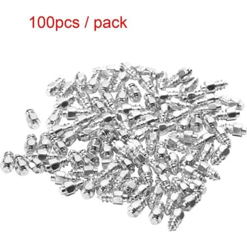 2020 New 100pcs Winter Wheel Lugs Car Tires Studs Screw Snow Spikes Wheel Tyre Snow Chains Studs For Shoes Car Motorcycle Tire