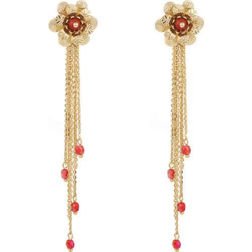 S925 Silver Needle Stud Ear Earrings long jwelery women Temperament Fashion Ear Rings stainless steel chain gold plated Earring