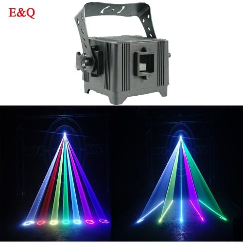 New 3W RGB animation laser projector DMX512 sound control Dj disco Christmas club party stage lights