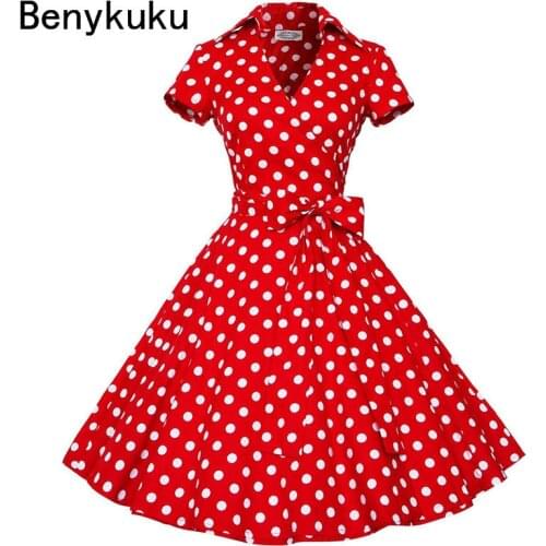 Audrey Hepburn 50s 60s Pinup Rockabilly Dress Summer Clothes for Women Polka Dot Robe Vintage Housewife Swing Dresses Vestidos