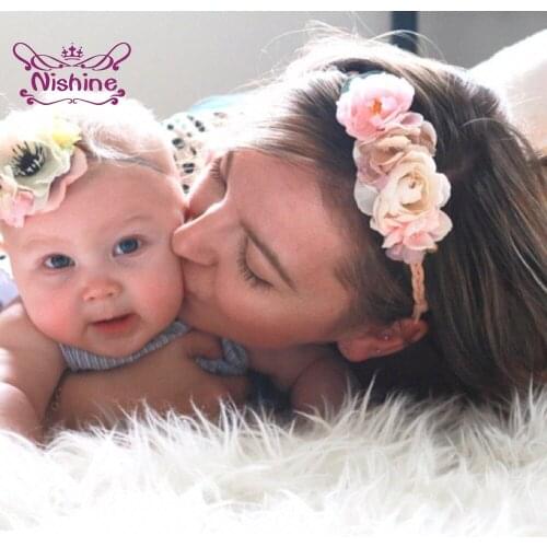 Elegant Women Garland DIY Hand Woven Flower Hairband Bride Headband Wedding Decoration Photography Headwear Hair Accessories