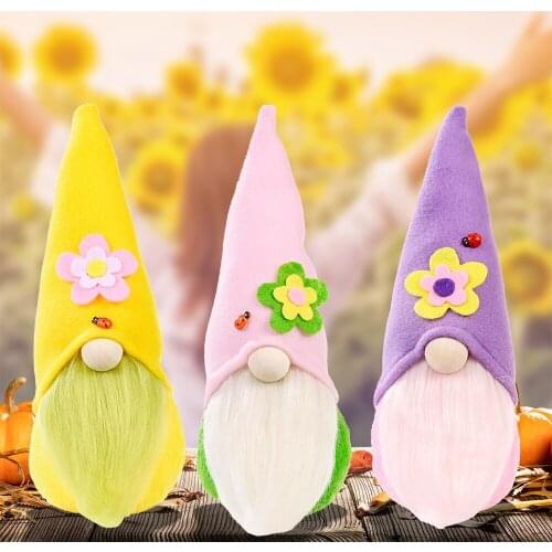 Harvest Festival Small Flower Ladybug Faceless Doll Decoration Mall Bar Home Display Window Thanksgiving Decoration