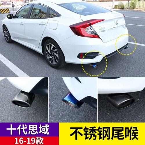 Applied to Used Specially Hondas Civic Refit Tailpipe and Exhaust Pipe Muffler of 16-19 10th Generation New