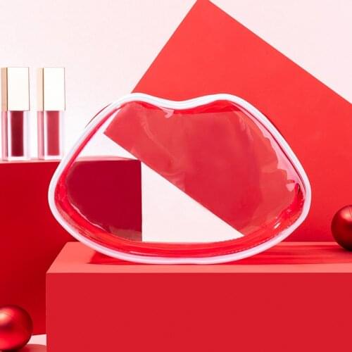 Transparent PVC Waterproof Lip Makeup Bag Personalized Women Lipstick Toiletries Skin Care Products Organizer Cosmetic Bag