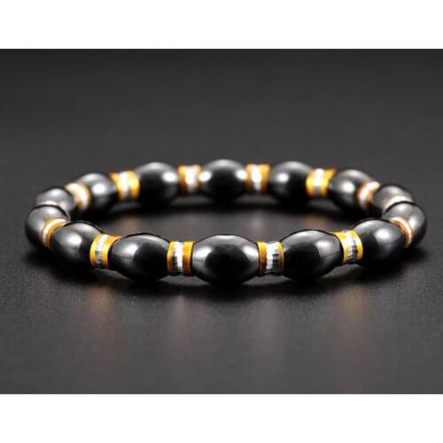 Luxury Stone Obsidian Jewelry Protection Hematite Beads Bracelets For Unisex Bracelet Women Men Magnetic Health Jewelry