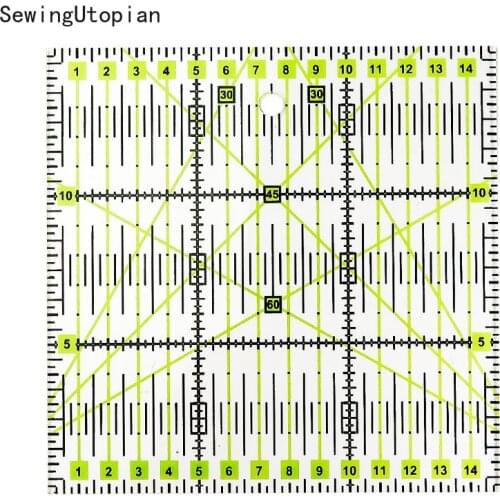 15x15cm DIY Hand Tool Patchwork Ruler Square Fan Shape Tailor Yardstick Cloth Cutting Rulers Sewing Arts Craft DIY Sewing Tools
