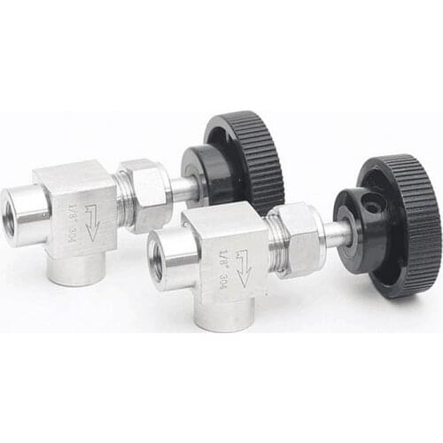 Land sky 90 degree ball valve adjustable needle valve stainless steel SS304 flow adjustment needle valve 1 / 8 "1/4" 3 / 8 "1/2"