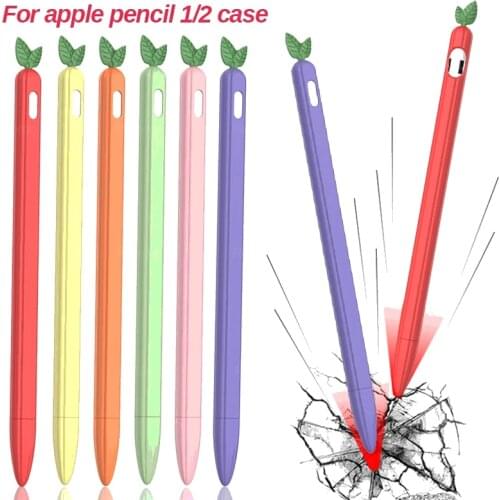 Lovely vegetables Silicone Case For Apple pencil 1 2 Stylus sleeve Case For iPad Pro Stylus Pen Protective Cover For ipad Pencil