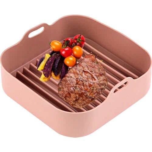 AirFryer Silicone Pot Multifunctional Air Fryers Oven Accessories Bread Fried Chicken Pizza Basket Baking Dishes Baking In Style