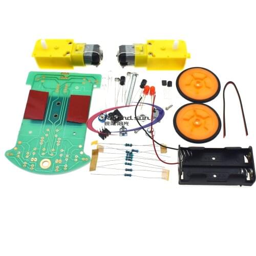 Technology DIY Intelligent tracking car kit D2-1 line patrol car parts production of Electronic Science