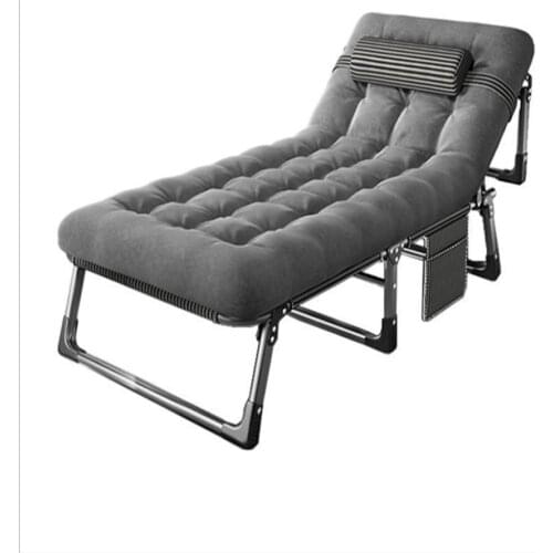 Outdoor camping bed siesta folding bed single bed household simple lunch break bed office adult escort camping bed multifunction