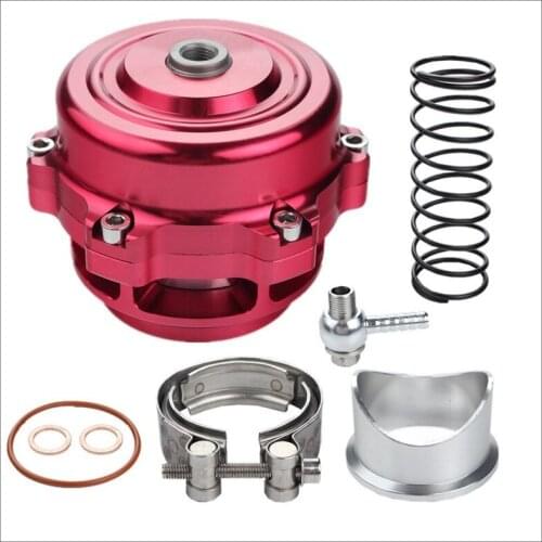 High Quality Universal 50mm V-Band Blow Off Valve BOV Q Typer With Weld On Aluminum Flange 35 PSI With Logo Silver Blue