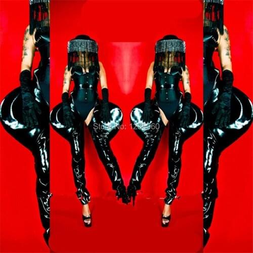 WYY Sexy Lady Party Evening Exaggerating Dance Team Clothes With Headdress Catwalk Model Show Costume Christmas Halloween DS DJ