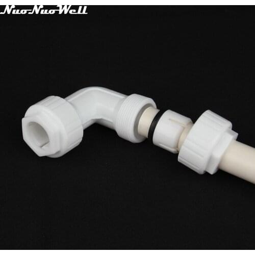 1pc NuoNuoWell POM OD 25mm Water Pipe Repair Elbow Quick Connector Hard Tube Joint Garden Irrigation Watering Fish Tank Adapter