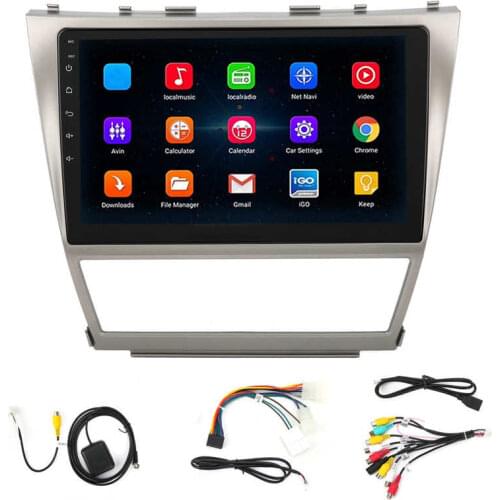 10.1in Car MP5 Player with GPS Navigation WIFI BT Radio Stereo Map for Android 8.1 Fit for Toyota Camry 40 2006‑2011