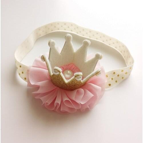 10pcs Fashion Cute Glitter 3D Pearls Tiaras Girls Hairbands Solid Kawaii Lace Cutouts Crown Headbands Headwear Accessories