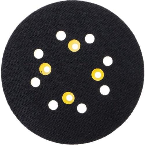 5 Inches 125 MM 8-Hole Back-up Sanding Pad 4 Nails Hook and Loop Sander Backing Pad for Electric Grinder Power Tools Accessories