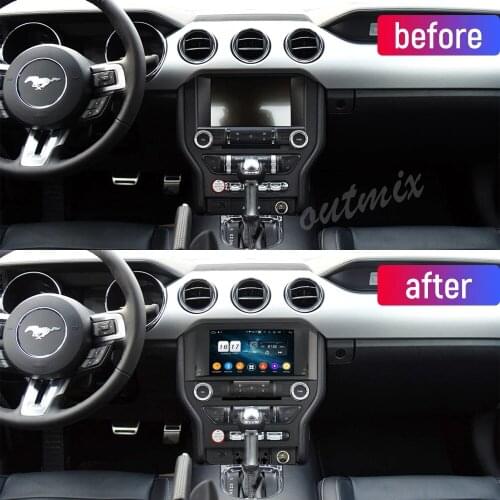 Carplay Android 10 Car GPS Navigation For Ford Mustang 2015+ headunit Multimedia player Car radio tape recorder GT500