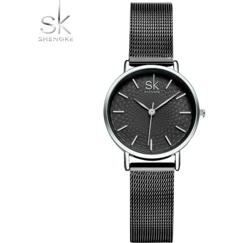 Shengke Brand Luxury Women Watches High Quality Gold Mesh Belt Dress Women Watch Wristwatch Female Clocks Reloj Mujer SK