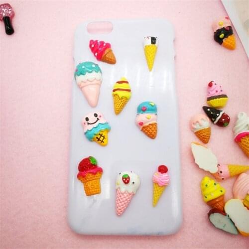 Ice Cream Blessing Bag Cream Mobile Phone Case Shell DIY Decoration Material Handmade Resin Accessories
