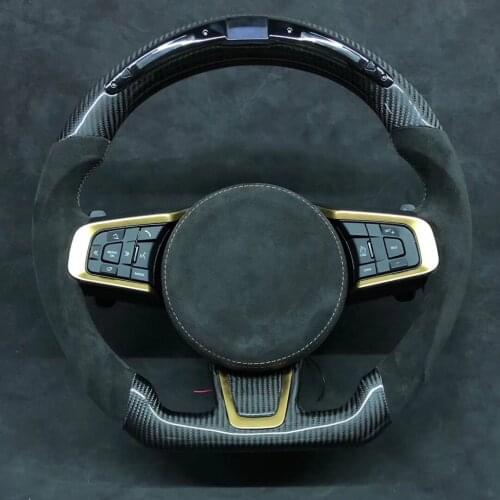 Cuatomized LED Carbon Fiber Sports LED Steering Wheel for Jaguar XFL P200 2012-2015