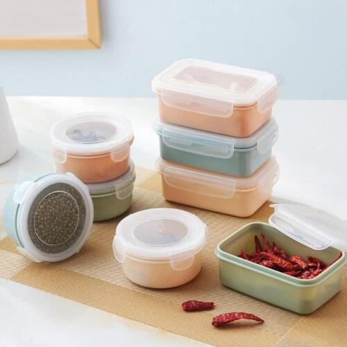 Lunch Box Round/Rectangle Kitchen Organizer Food Storage Container Seal Crisper Outdoor travel storage box
