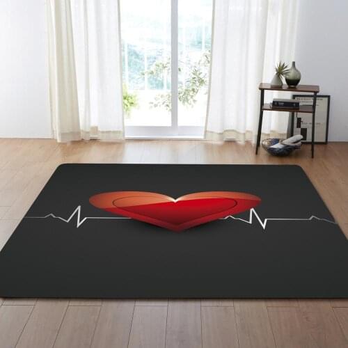 Heart-shaped Print Large Area Carpets wedding props stage Carpet Coffee Mat Living Room Bedroom Rug Doormat Kid Room Home Decor