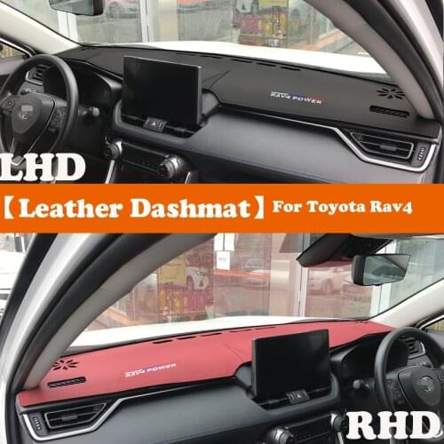 Leather Dashmat Accessories Car-Styling Dashboard Covers Pad Dash Mat Sunshade Carpet For Toyota Rav4 G5 2020 2021 LHD RHD