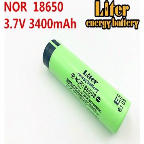 Liter energy battery 5PCS 100% original 18650 3400mAh battery NOR18650B 3.7 V lithium-ion Rechargebale battery