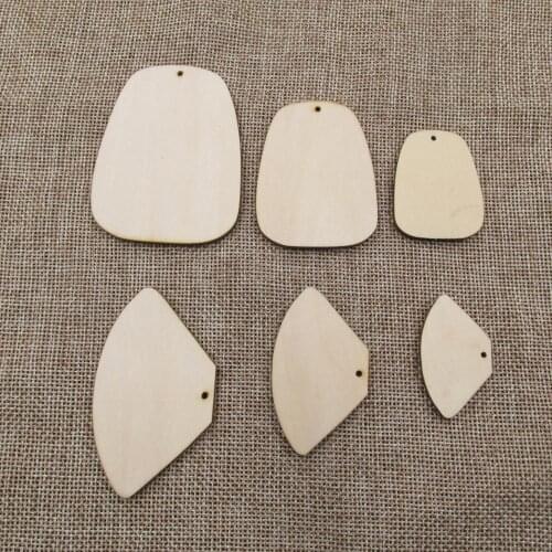Unfinished Wood Column Fan Earring Blank Shapes Jewelry Jewel Base For DIY Painting Project Craft