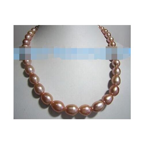 New natural 18" AAA 9-10MM SOUTH SEA GOLD PINK PEARL NECKLACE 14K CLASP