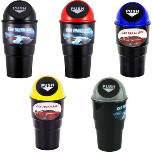 Car Garbage Can Ashtray Mini Trash Waste Container Organizer Holder Auto Interior Accessories