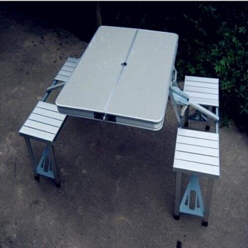 2017 New Portable Suitcase-style Shape Wicker Rattan Furniture free Shipping Folding Table Picnic Travel Outdoor Tables