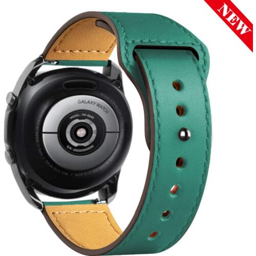 20mm 22mm Leather Band For Samsung Galaxy watch 4/Classic 44mm Active 2 strap bracelet Huawei GT/2/Pro Galaxy 3 45mm/42mm/46mm