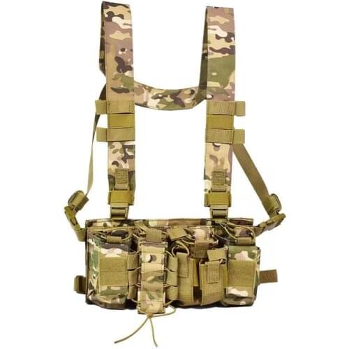 SMTP W1 7 Colors Russian Hunting Tactical Little Green Man EMR Camouflage Detachable D3 Tactical Chest Vest Army Fans Belly Vest