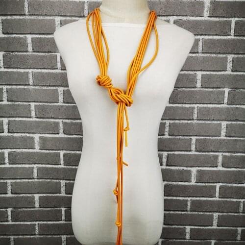 UKEBAY New Long Necklaces Women Sweater Necklaces Fashion Pendant Jewelry Punk Style Luxury Design Rubber Jewelry Necklace Gift