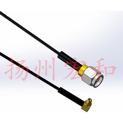 X14W124 to MMCX Male Elbow RF RF Coaxial MMCXJW Silver Plated Connector SMA HF 6G