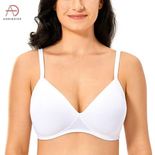 Womens Wirefree Full Coverage Triangle Contour T-shirt Bra