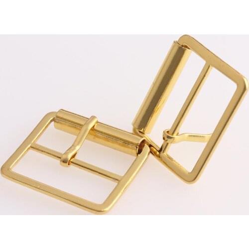 Gold Pins buckles 25mm Release Belt Strap Web Adjust Tote Leash Slider Roller Fastener Rectangle Leathercraft Hardware