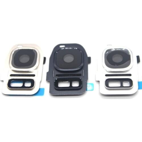10pcs/lot Rear Camera Cam Lens Lid Back Cover With Flash for Samsung S7 G930A G930F S7 Edge G935 G935F