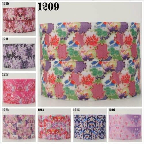 10yards - different size -Japanese Style ribbon -Japanese style/Flowers printed grosgrain ribbon/satin ribbon