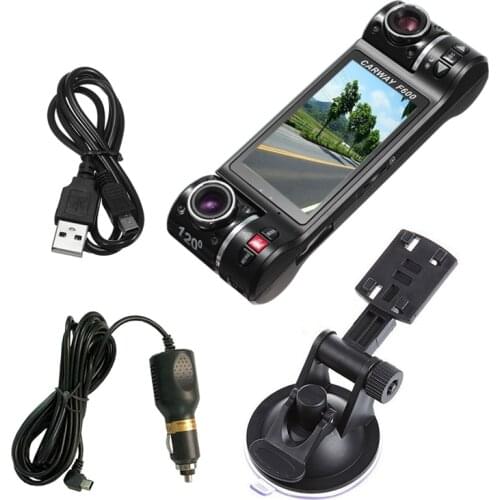 2.7inch TFT 1080P Dual Camera Rotated Lens Car DVR Vehicle Video Recorder Dash Cam Night Vision Camcorder