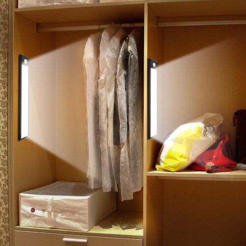 2 Pack Under Cabinet Light USB Rechargeable LED Motion Sensor Lights PIR Kitchen light LED Motion sensor Closet night light