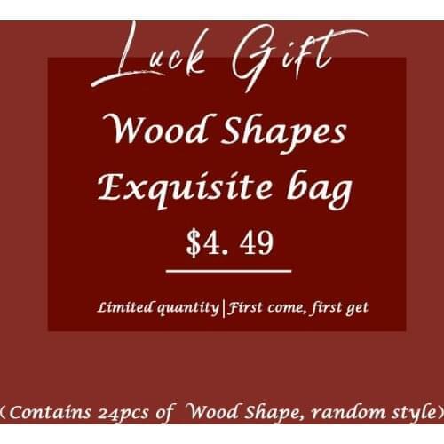 Happymems 24pcs Words Animal Every Style Exquisite Bag Surprise For Birthday Party or Wedding DIY Wood Crafts Decoration Wooden